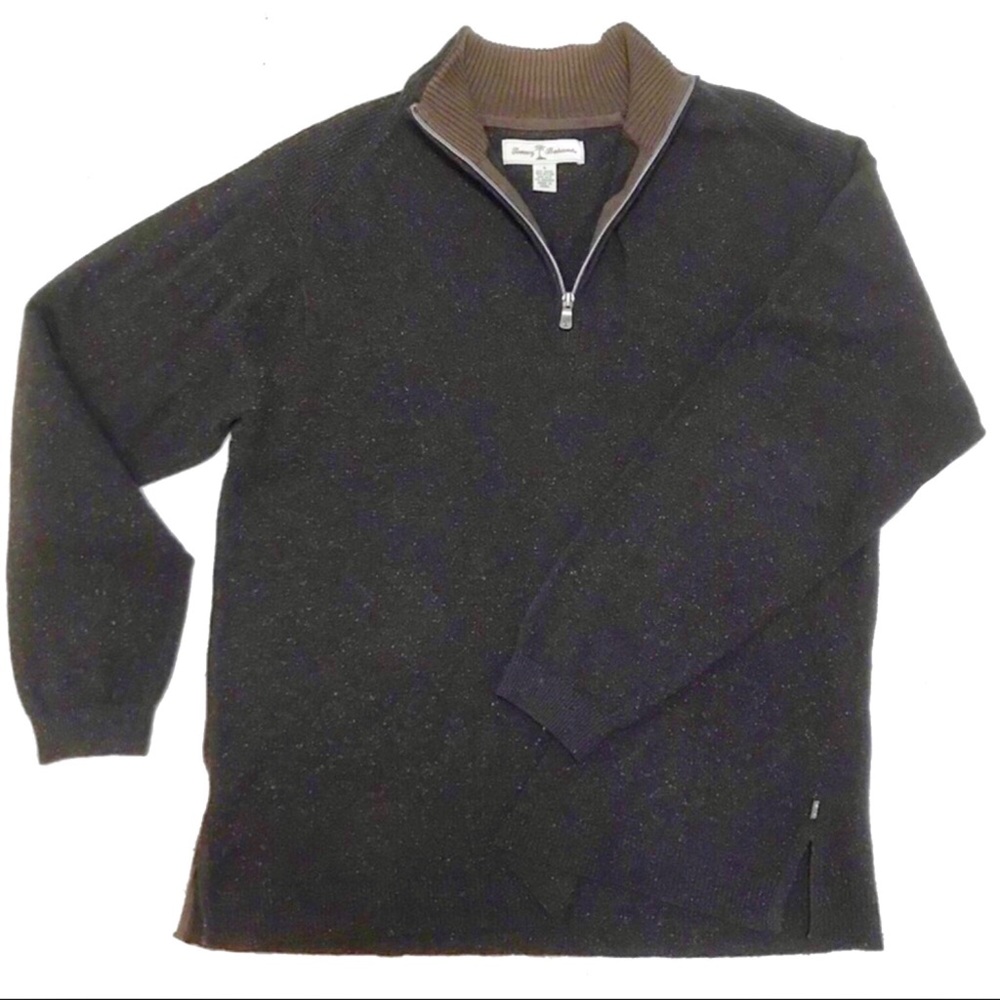 Tommy Bahama Wool Silk Blend Quarter Zip Sweater